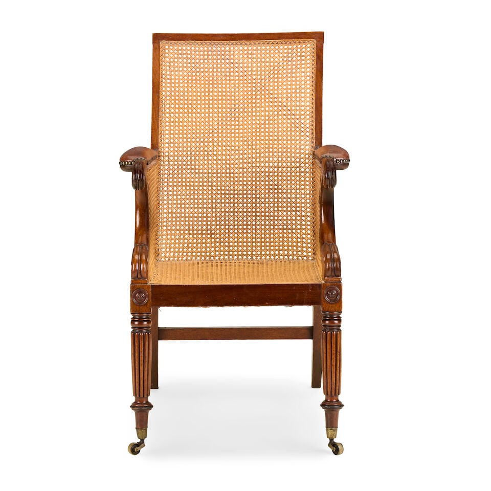 A William IV mahogany and caned library bergèreSecond quarter 19th century (1 of 4)