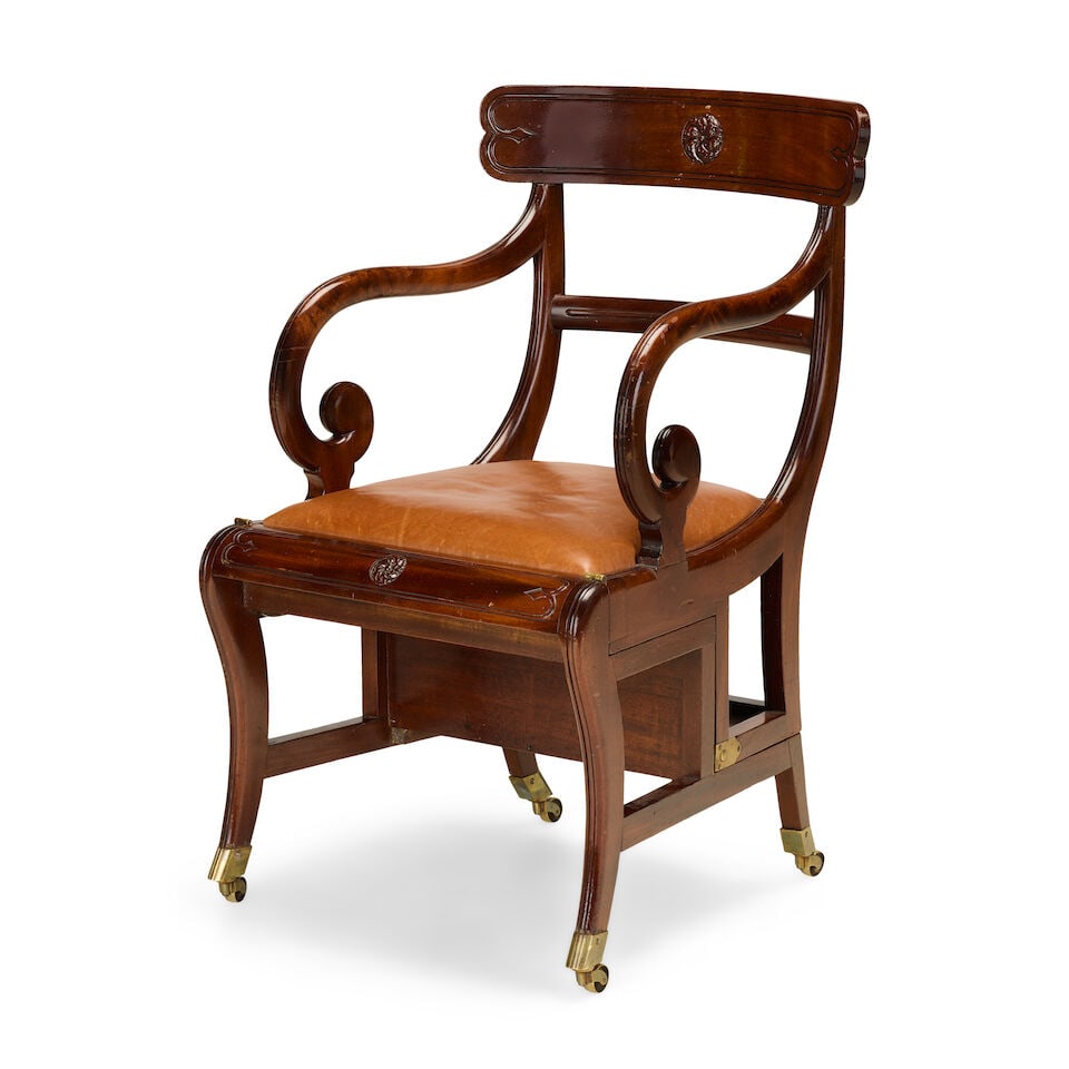 A Regency and later mahogany metamorphic library chair19th century and later in the manner of Mo... - 3