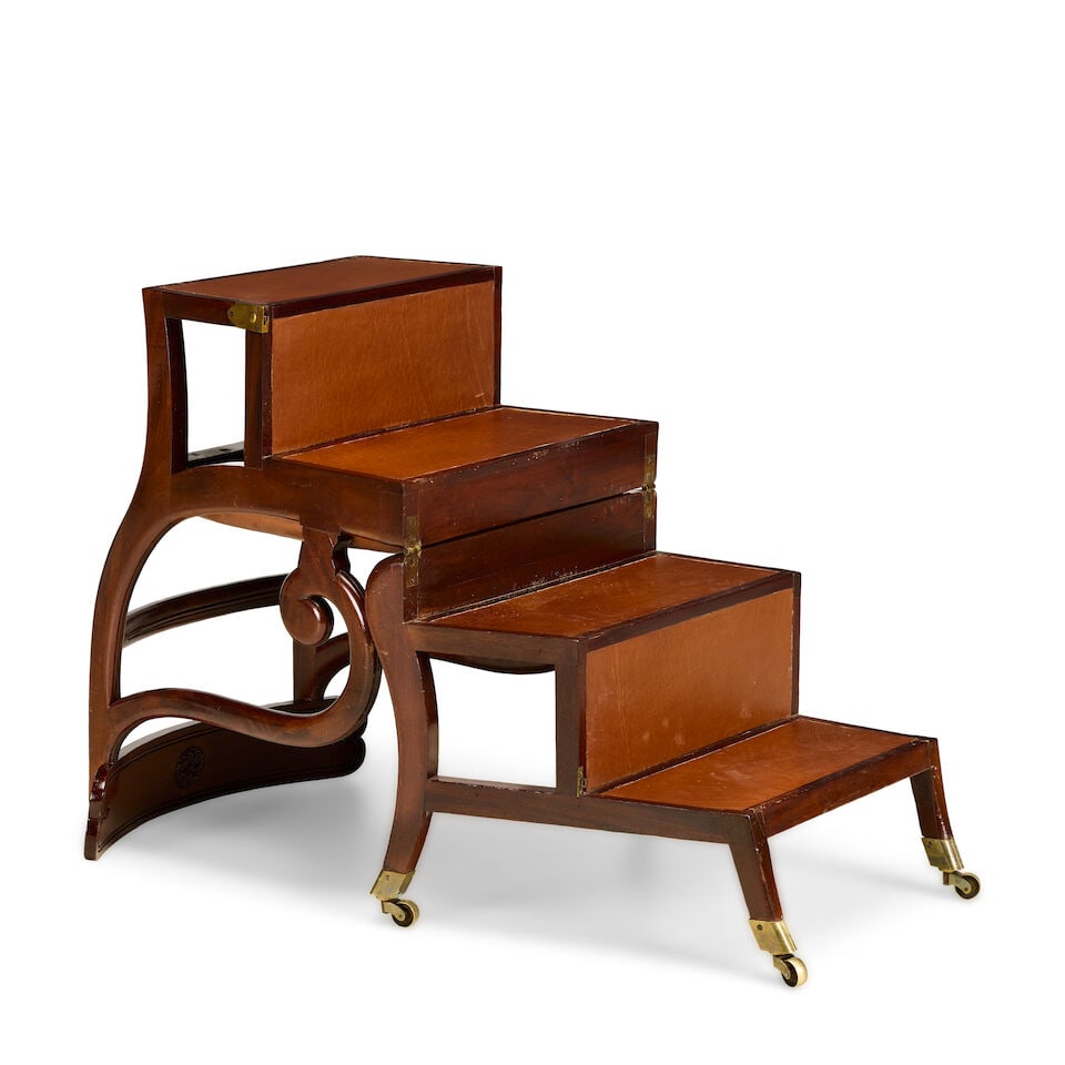A Regency and later mahogany metamorphic library chair19th century and later in the manner of Mo... - 4