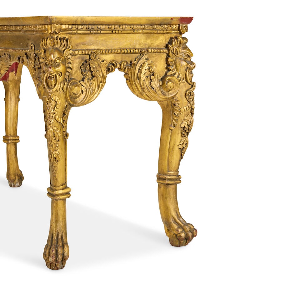 A carved giltwood side tableEarly 20th century, in the Irish George II style - 2