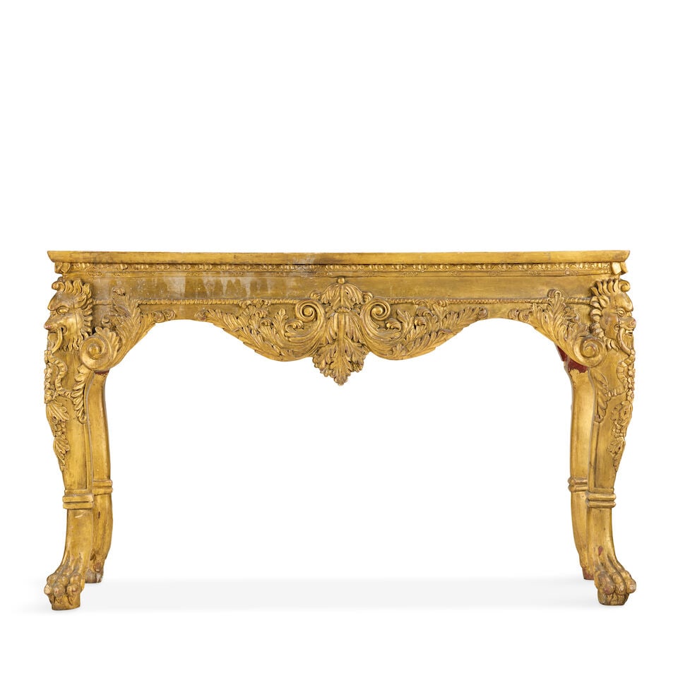 A carved giltwood side tableEarly 20th century, in the Irish George II style - 3