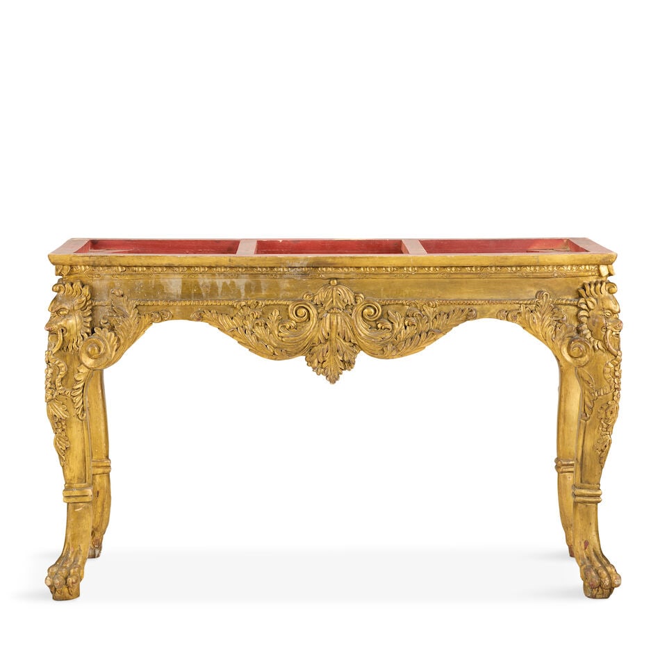 A carved giltwood side tableEarly 20th century, in the Irish George II style - 4