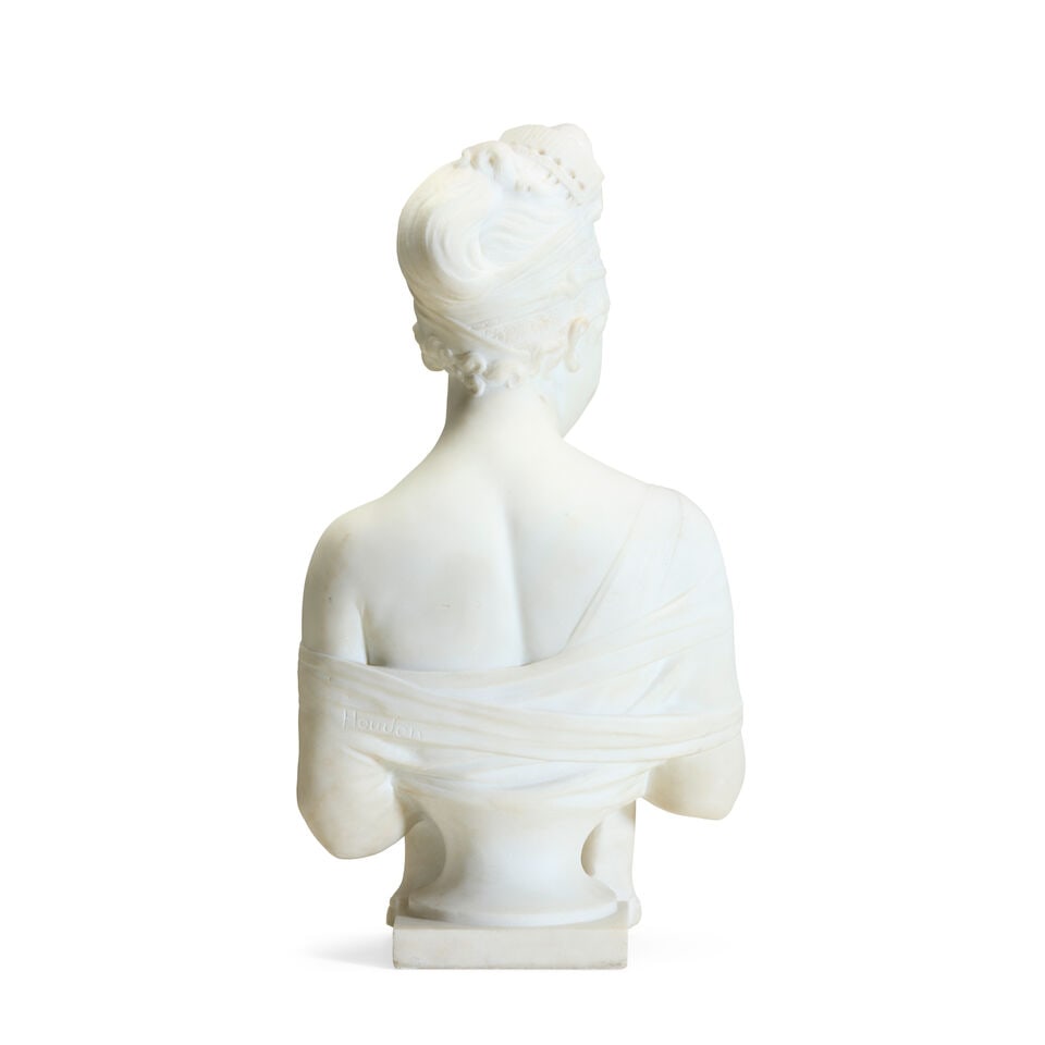 After Jean-Antoine Houdon (1741-1828): a marble bust of Juliette Recamier - 3