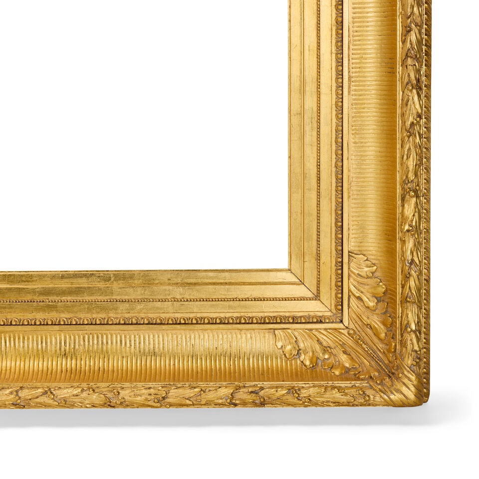 A very large giltwood and gesso frame 19th century - 3