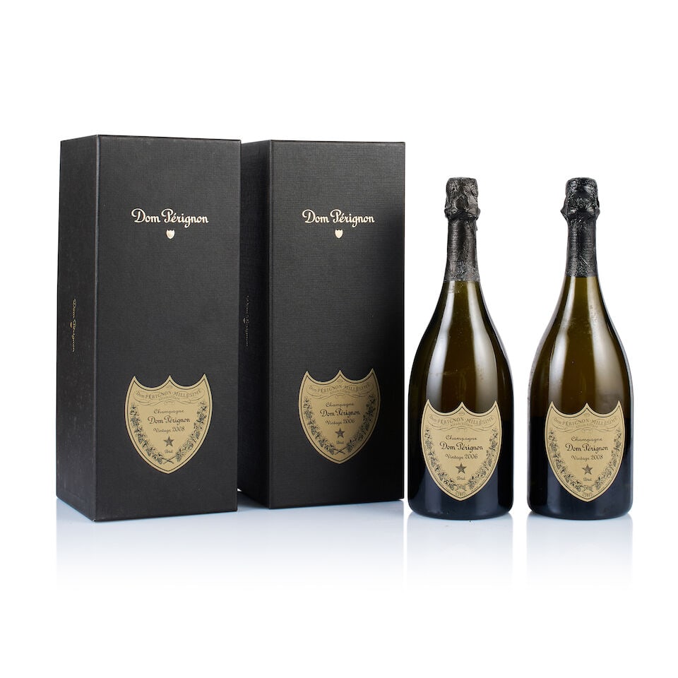 Champagne Dom Pérignon, Brut, 2006 & 2008 (2 x 750ml) (1 of 4)