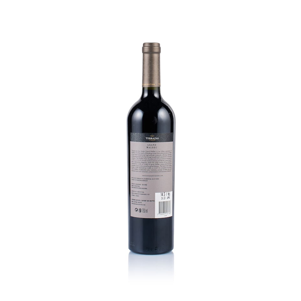 Terrazas de Los Andes, Mendoza, Grand Malbec, 2018 (1 x 750ml) - 3