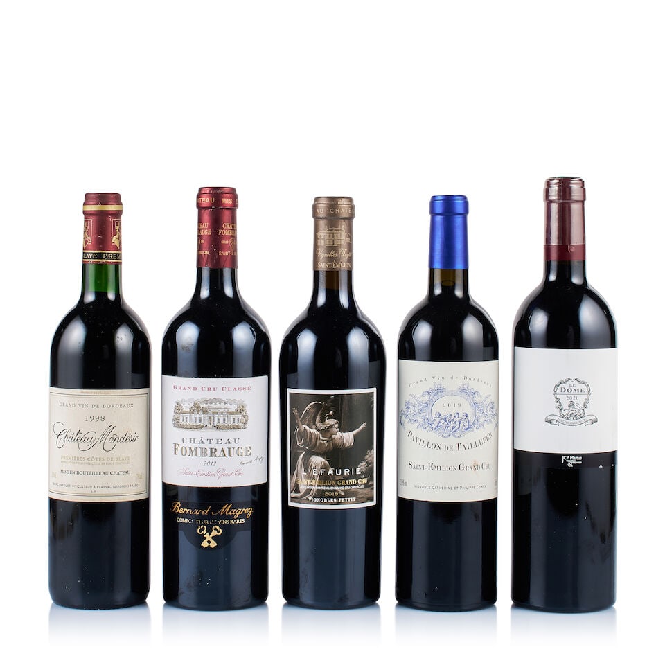 Mixed Lot of Right Bank, 1998, 2012, 2019 & 2020 (5 x 750ml) (1 of 3)