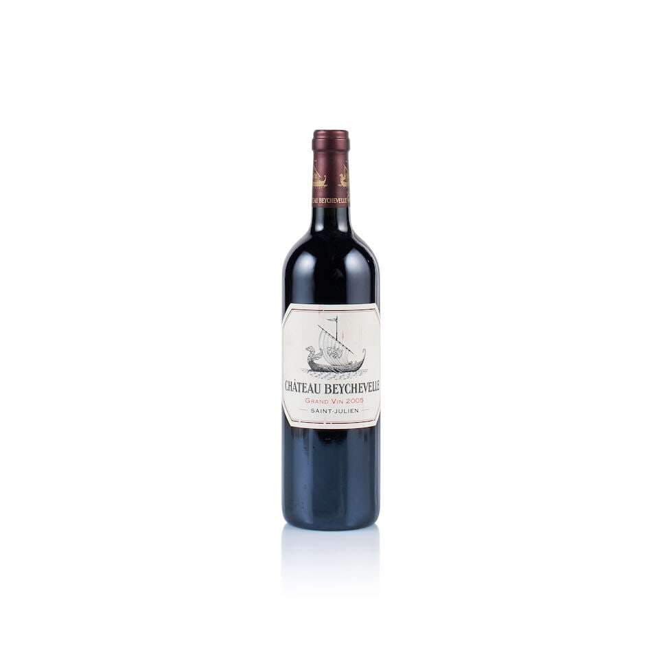 Château Beychevelle, Saint-Julien, Grand Cru Classé, 2005 (1 x 750ml): Château Beychevelle, Saint-Julien, Grand Cru Classé, 2005 (1 x 750ml) Region: Bordeaux Fill Level: into neck Capsule: ok Cork: ok Label: marked and very slightly bin-soiled Packaging: neutra
