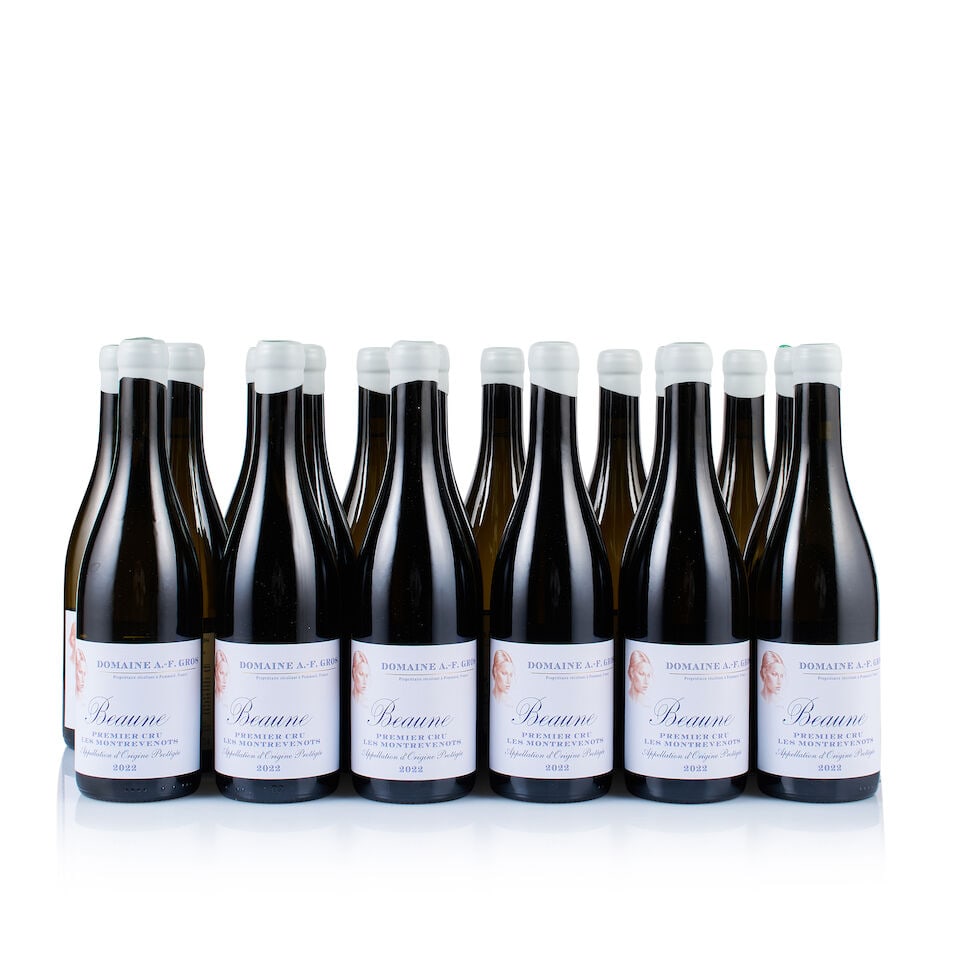 Domaine A.-F. Gros, Beaune 1er Cru, Les Montrevenots White, 2022 (18 x 750ml): Domaine A.-F. Gros, Beaune 1er Cru, Les Montrevenots White, 2022 (18 x 750ml) Region: Burgundy Fill Level: excellent Capsule: white wax -ok Cork: ok Label: excellent appearance Packaging: 3x original 
