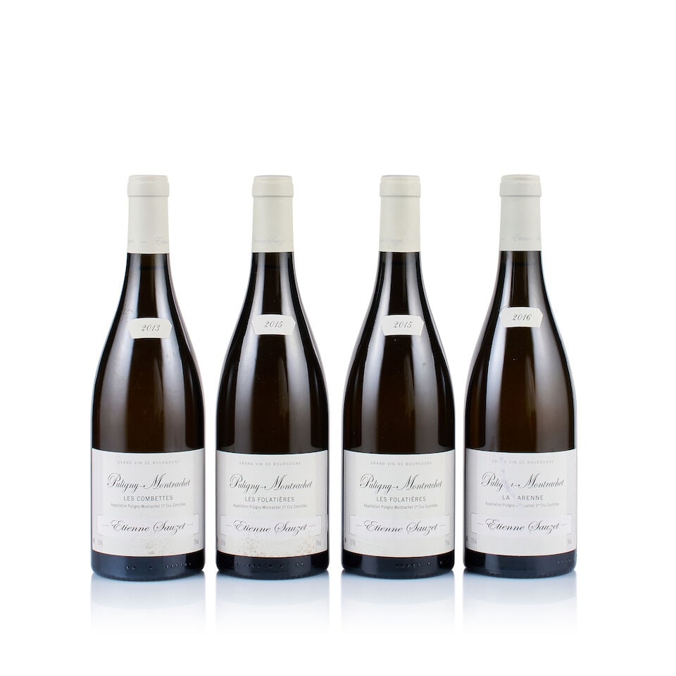 Mixed Lot of Etienne Sauzet, Puligny-Montrachet 1er Cru, 2013, 2015 & 2016 (4 x 750ml): Etienne Sauzet, Puligny-Montrachet 1er Cru, Les Combettes, 2013 (1 x 750ml) Region: Burgundy Fill Level: good Capsule: ok Cork: ok Label: bin-soiled Packaging: neutral carton Miscellaneous: Alcohol co