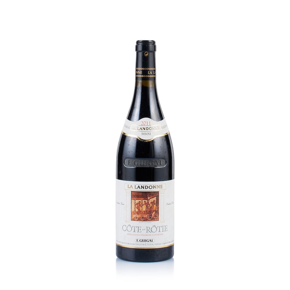 E. Guigal, Côte-Rôtie, La Landonne, 2011 (1 x 750ml): E. Guigal, Côte-Rôtie, La Landonne, 2011 (1 x 750ml) Region: Rhône Valley Fill Level: excellent Capsule: ok Cork: slightly depressed Label: bin-soiled and marked; marked vintage
