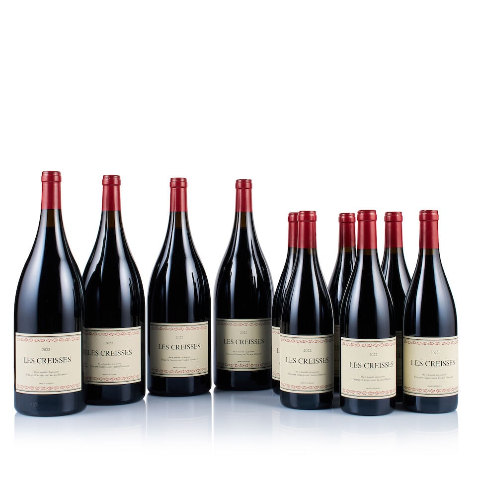 Les Creisses, 2022 (6 x 750ml & 4 x Magnum): Les Creisses, 2022 (6 x 750ml) Region: Languedoc Fill Level: excellent Capsule: ok Cork: ok Label: excellent appearance Packaging: neutral carton Miscellaneous: Alcohol content: 14,5% Les Creisses, 20