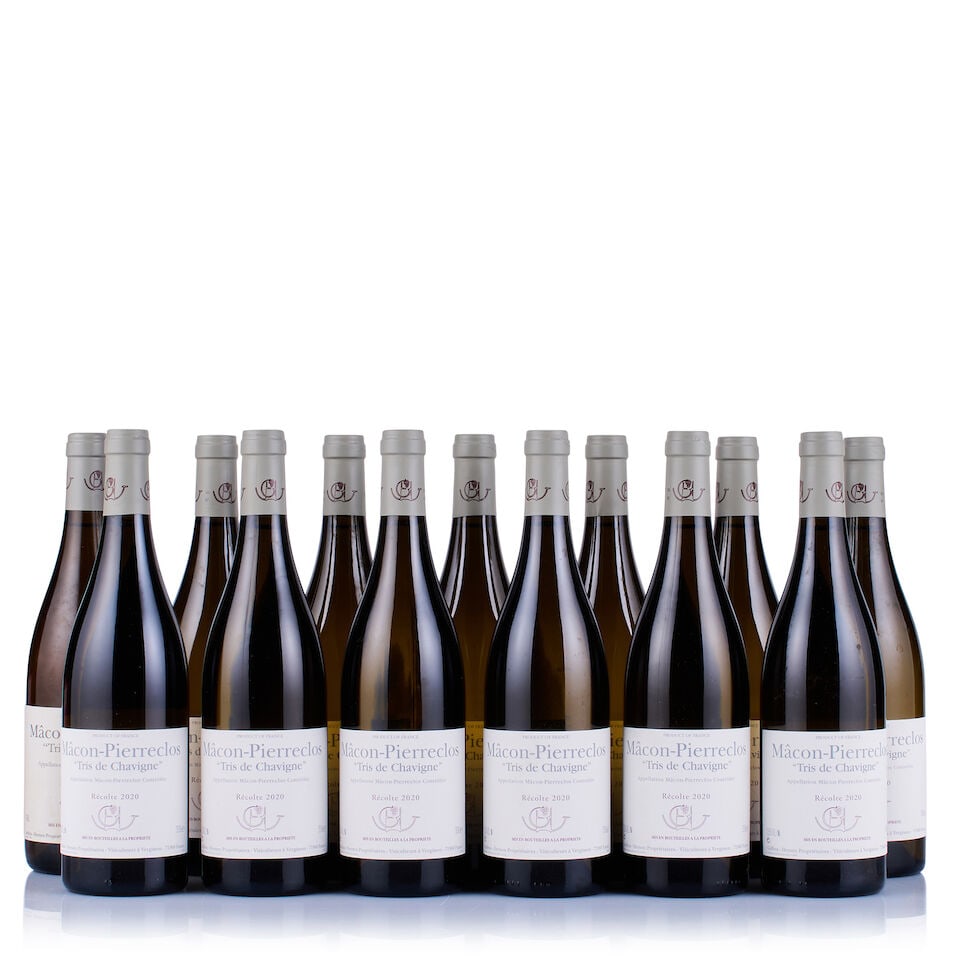 Guffens-Heynen, Mâcon-Pierreclos, Tri de Chavigne, 2008 & 2020 (13 x 750ml): Guffens-Heynen, Mâcon-Pierreclos, Tri de Chavigne, 2008 (1 x 750ml) Region: Burgundy Fill Level: excellent Capsule: ok Cork: ok Label: bin-soiled, slightly stained and nicked Packaging: neutral c