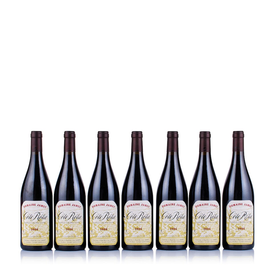 Domaine Jamet, Côte-Rôtie, 2008 (7 x 750ml): Domaine Jamet, Côte-Rôtie, 2008 (7 x 750ml) Region: Rhône Valley Fill Level: excellent Capsule: ok Cork: ok Label: 1x slightly marked, 6x good appearance Packaging: neutral carton This