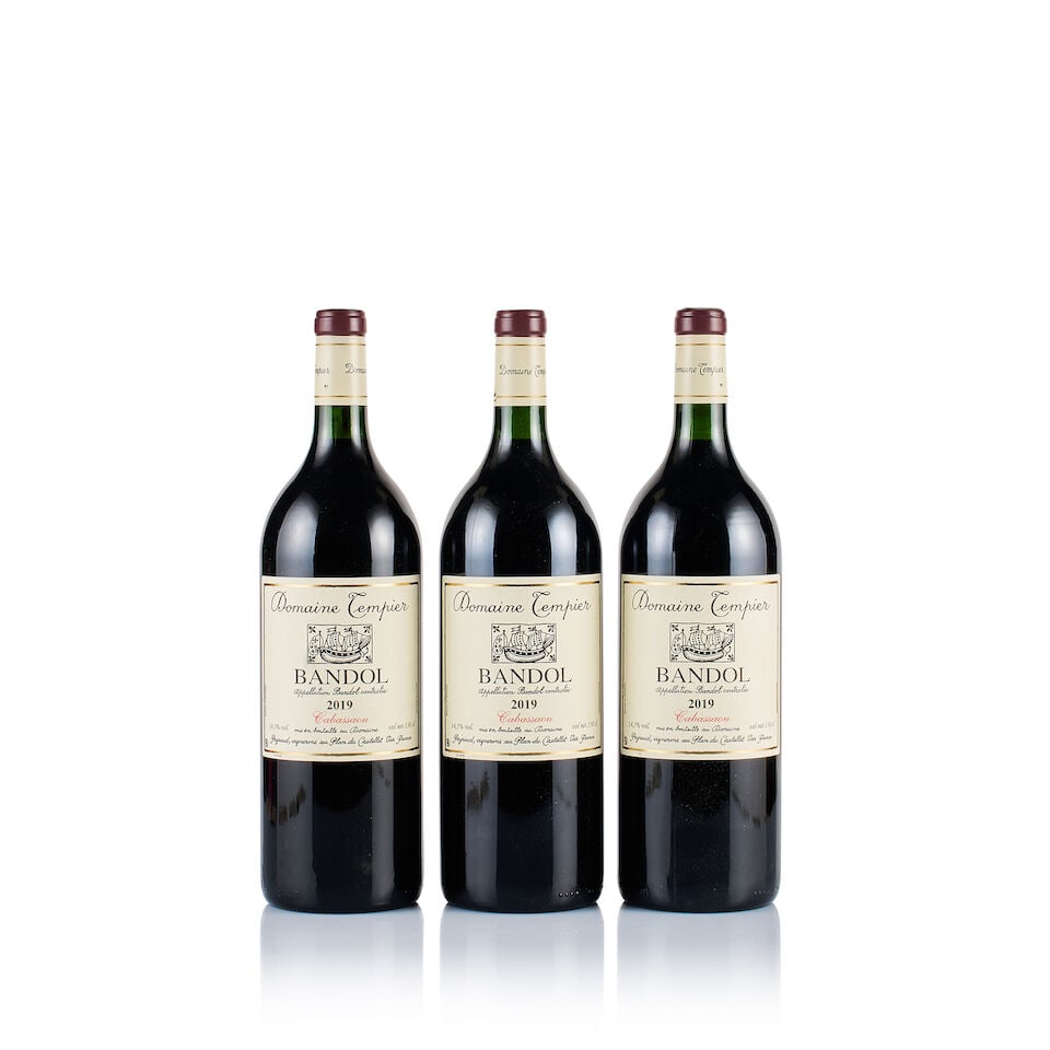 Domaine Tempier, Bandol, Cabassaou, 2019 (12 x 750ml & 3 x Magnum): Domaine Tempier, Bandol, Cabassaou, 2019 (12 x 750ml) Region: Provence Fill Level: into neck Capsule: ok Cork: ok Label: good appearance Packaging: 2x original cartons Domaine Tempier, Bandol,