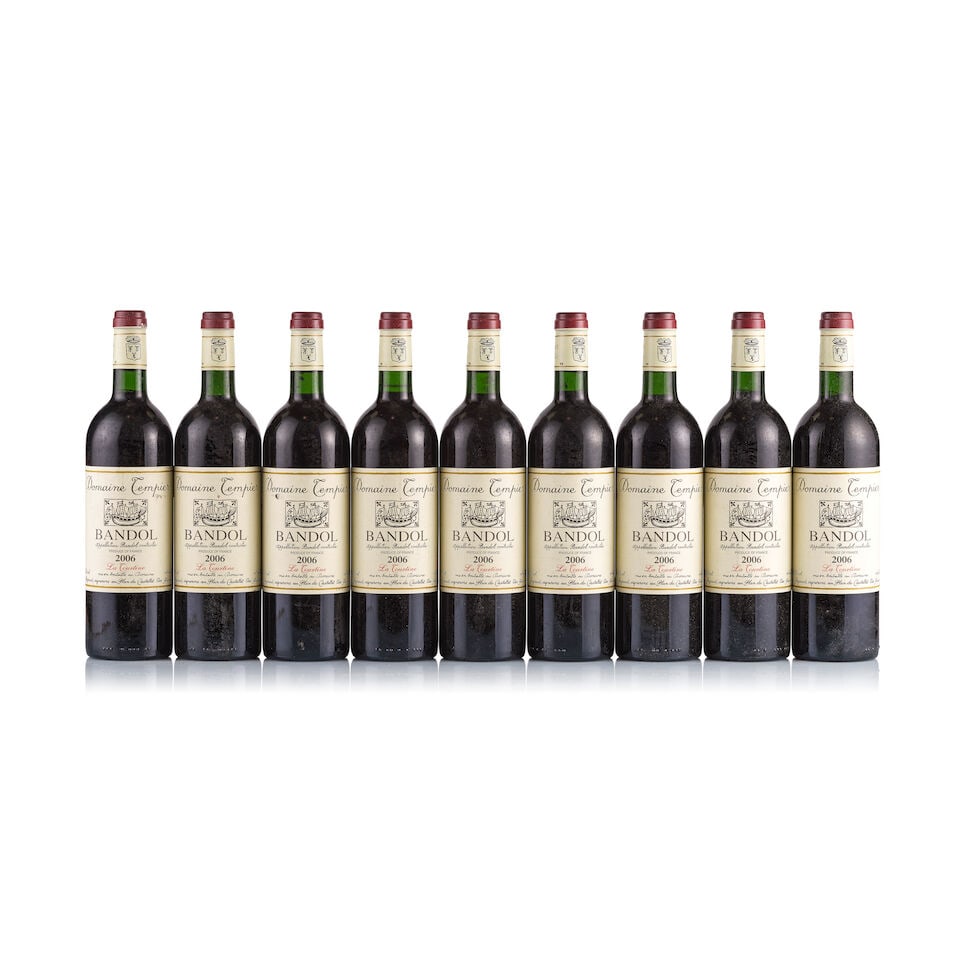 Domaine Tempier, Bandol, La Tourtine, 2006 (9 x 750ml): Domaine Tempier, Bandol, La Tourtine, 2006 (9 x 750ml) Region: Provence Fill Level: into neck Capsule: ok Cork: ok Label: all lightly bin-soiled, 6x slightly stained, 1x nicked Packaging: neutral