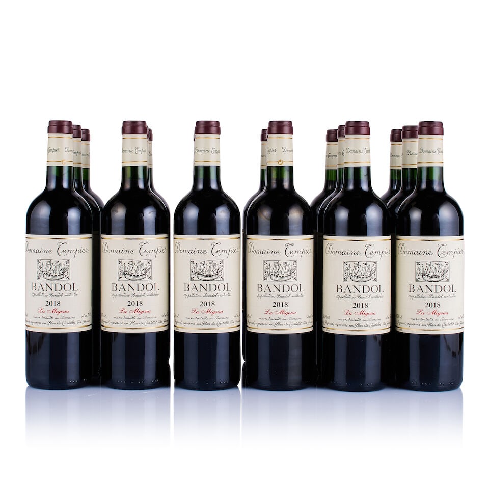 Domaine Tempier, Bandol, La Migoua, 2018 (18 x 750ml): Domaine Tempier, Bandol, La Migoua, 2018 (18 x 750ml) Region: Provence Fill Level: into neck Capsule: ok Cork: ok Label: excellent appearance Packaging: 3x original cartons This lot is subject to the