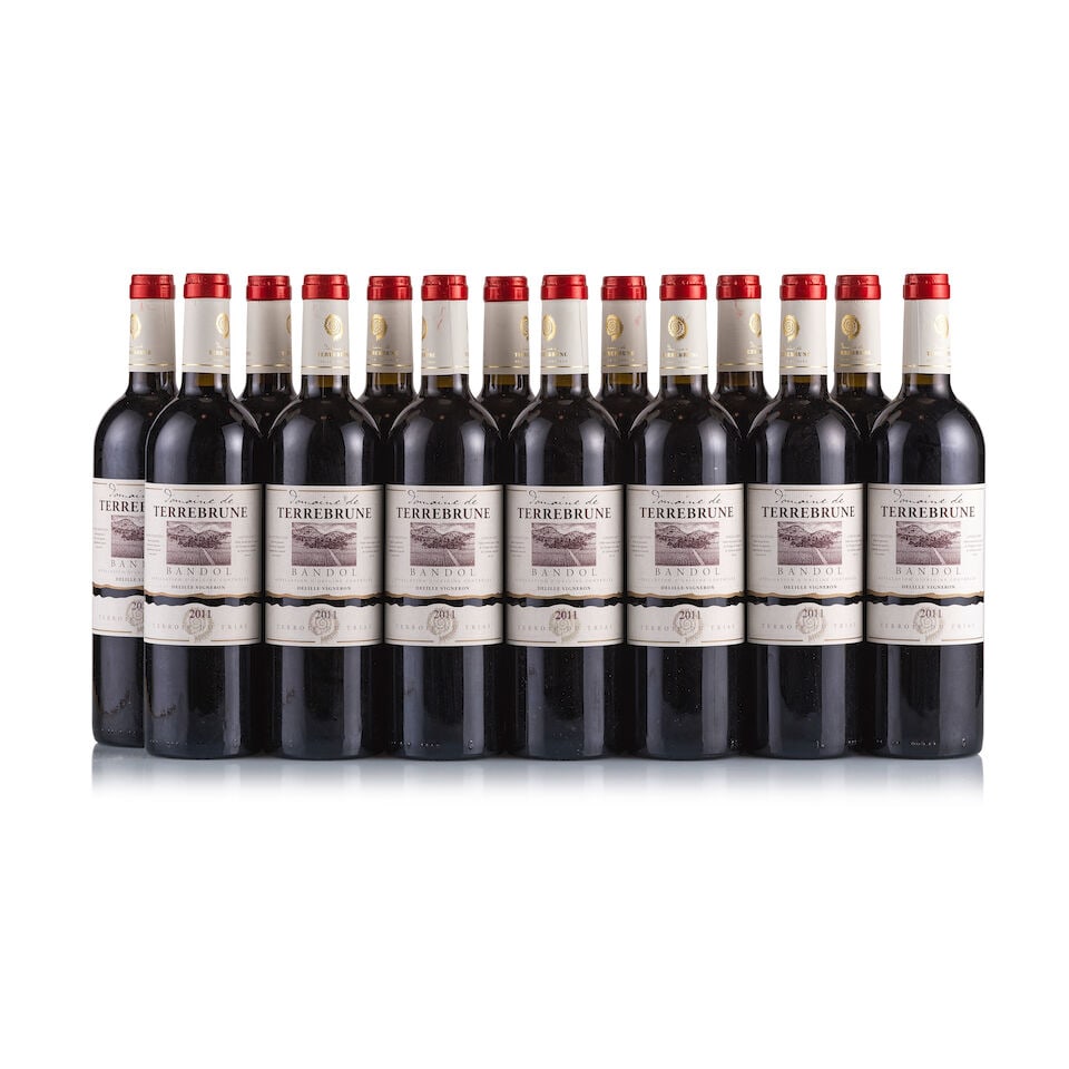 Domaine de Terrebrune, Bandol, Red, 2011 (14 x 750ml): Domaine de Terrebrune, Bandol, Red, 2011 (14 x 750ml) Region: Provence Fill Level: into neck Capsule: ok Cork: ok Label: good appearance Packaging: neutral carton This lot is subject to the following 