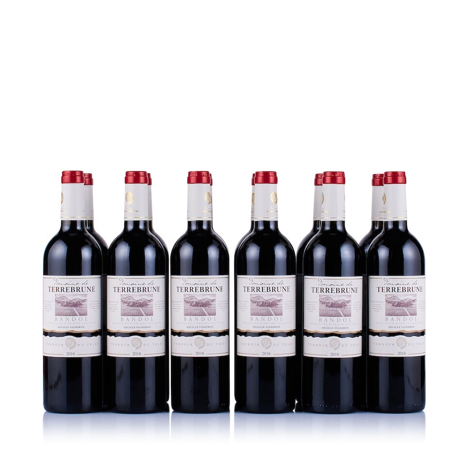 Domaine de Terrebrune, Bandol, Red, 2016 (12 x 750ml): Domaine de Terrebrune, Bandol, Red, 2016 (12 x 750ml) Region: Provence Fill Level: into neck Capsule: ok Cork: ok Label: excellent appearance Packaging: 2x original cartons This lot is subject to the 