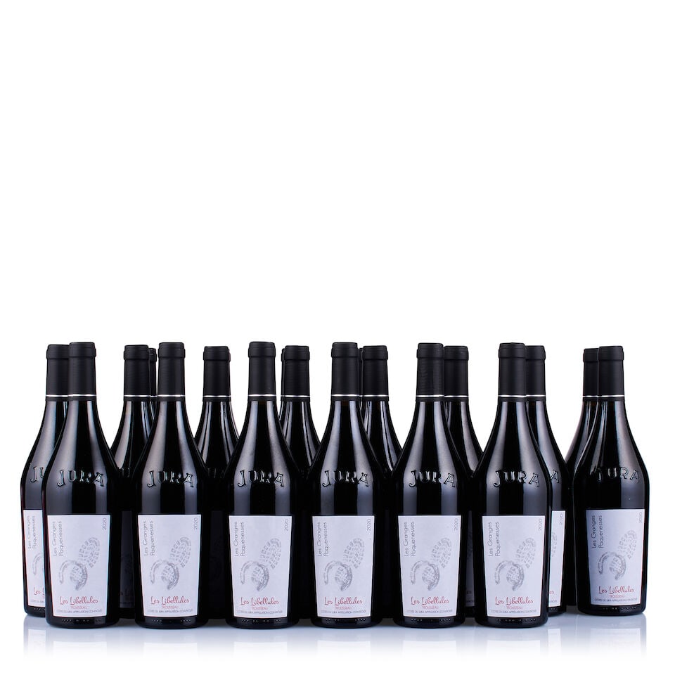 Les Granges Paquenesses, Côtes du Jura, Les Libellules, Trousseau, 2020 (22 x 750ml): Les Granges Paquenesses, Côtes du Jura, Les Libellules, Trousseau, 2020 (22 x 750ml) Region: Jura Fill Level: excellent Capsule: ok Cork: ok Label: 22x lightly damp-affected Packaging: 4x