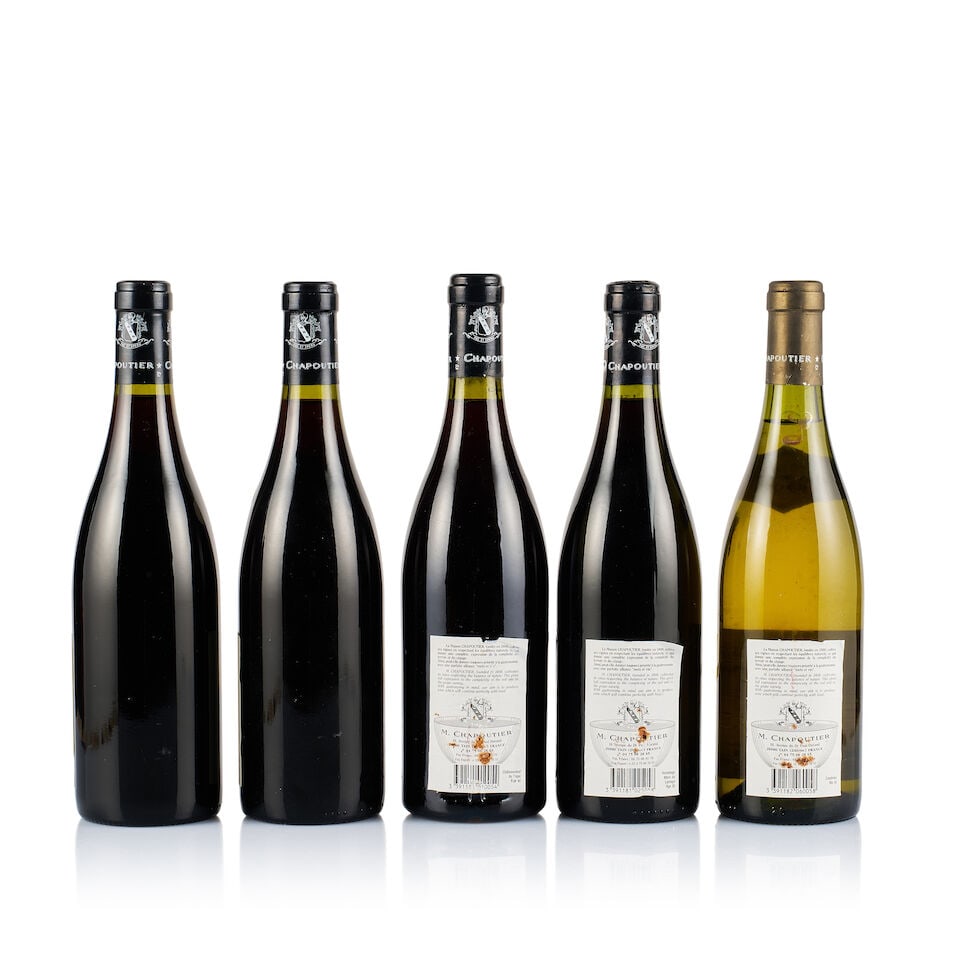 Mixed lot of M. Chapoutier, 1995 & 1996 (5 x 750ml) - 3