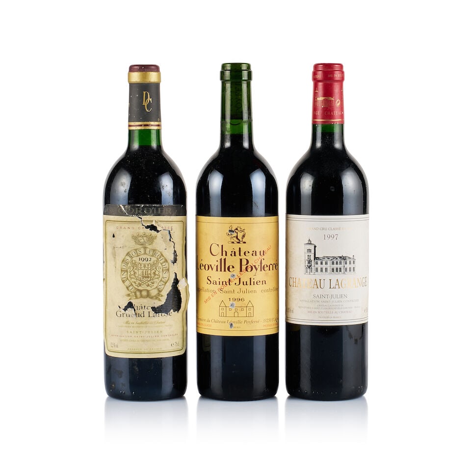 Mixed Lot of Saint-Julien, Grands Crus Classés, 1992, 1996, 1997 (3 x 750ml) (1 of 2)