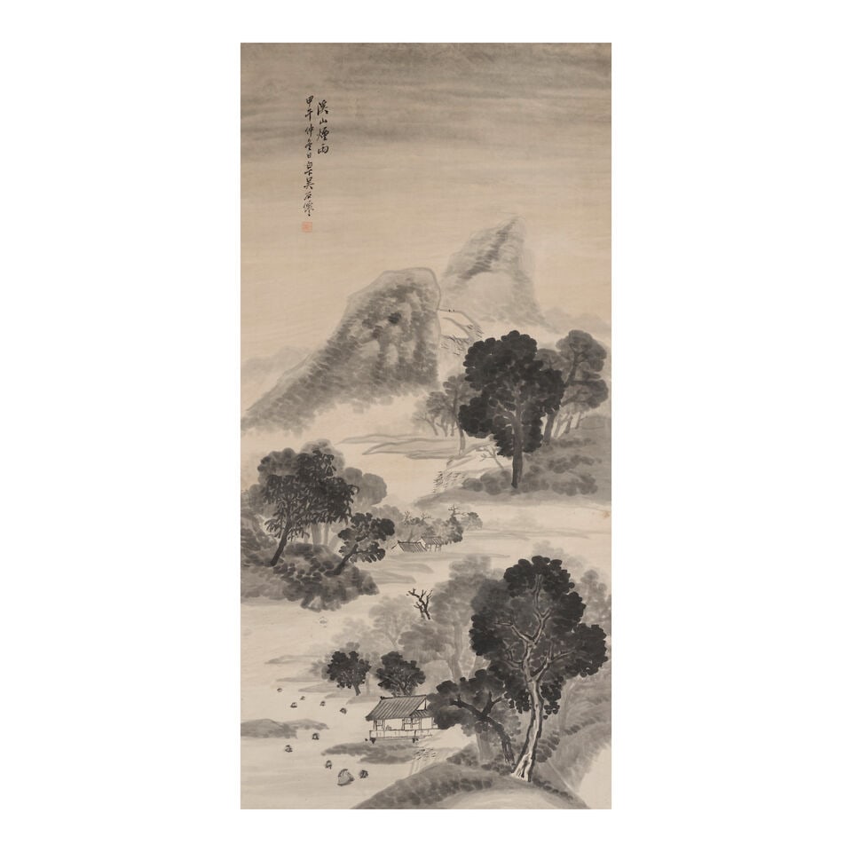 WU SHIXIAN (1845-1916)/ZHANG QINGYUN/UNIDENTIFIED ARTIST Rainy Landscape, 1894/Pure Offerings, c... - 2