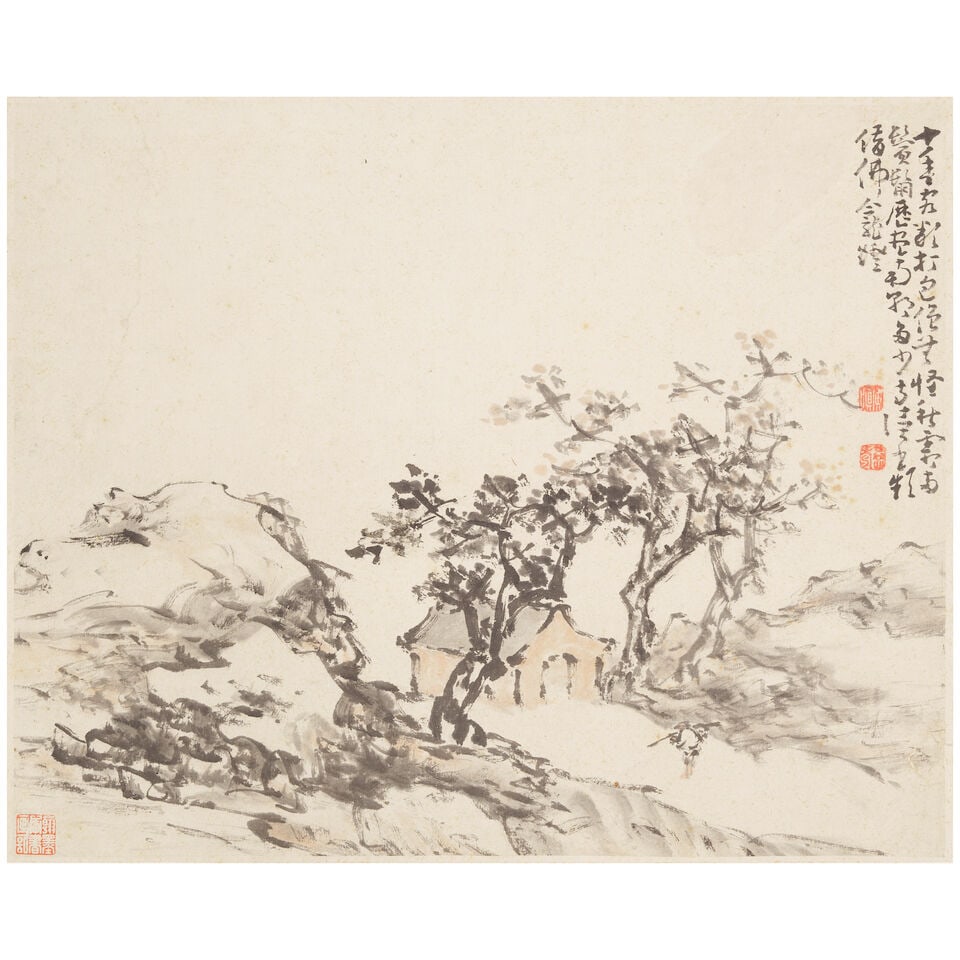 HUANG SHEN (1687-1768) Boating in a Misty Lake, Returning to a Mountain Hut - 2