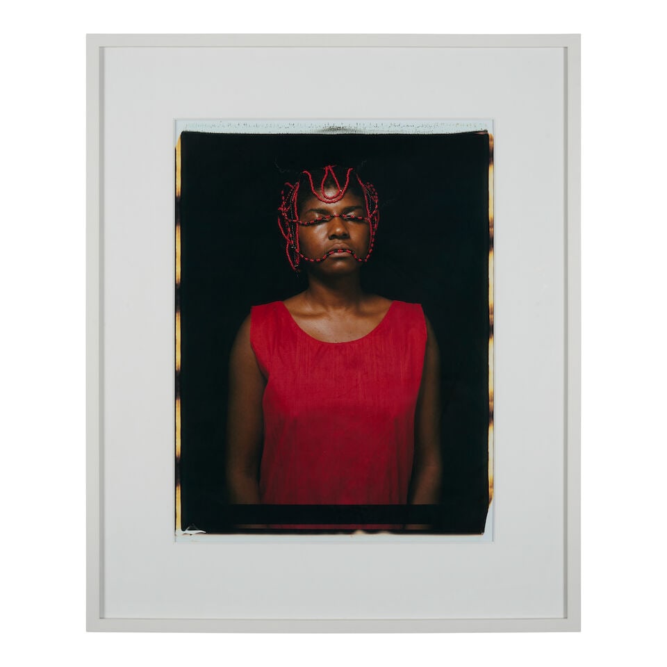 Maria Magdalena Campos-Pons (born 1959); Untitled (Red Composition) (from 'Los Caminos'); - 2