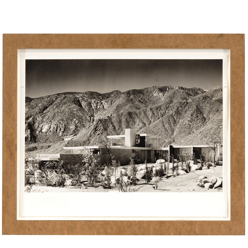 Julius Shulman (1910-2009); Richard Neutra's Kaufmann Desert House (View with Mountains), Palm S... - 2