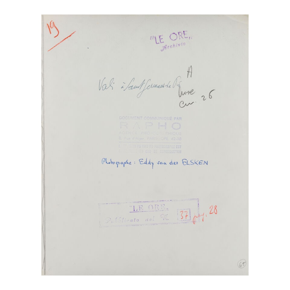 Ed van der Elsken (1925-1990); Vali à St-Germain-des-Prés (Rêve); - 2