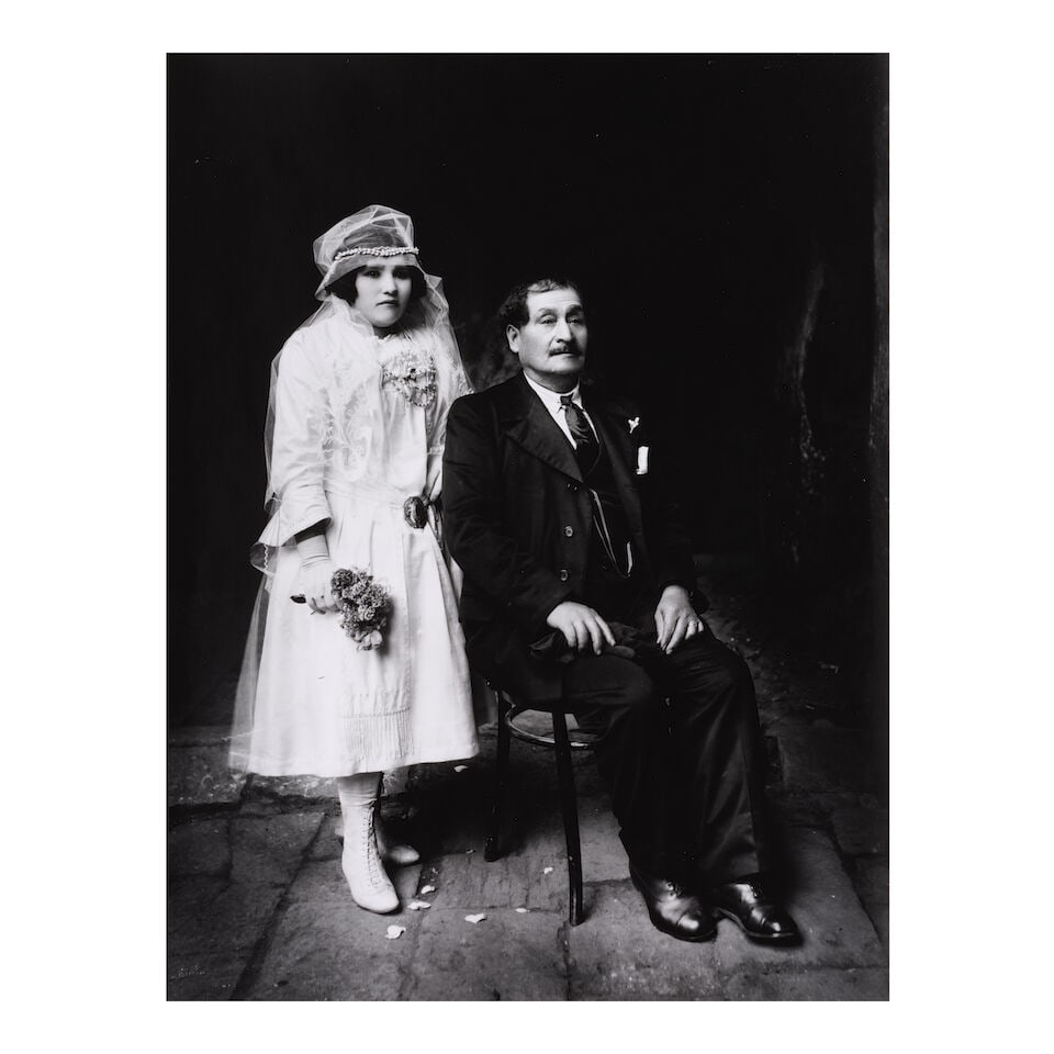 Martín Chambi (1891-1973); Marriage of Convenience;: Martín Chambi (1891-1973) Marriage of Convenience, 1926 Gelatin silver print, printed posthumously; the photographer's blindstamp on the image, the photographer's credit / reproduction rights