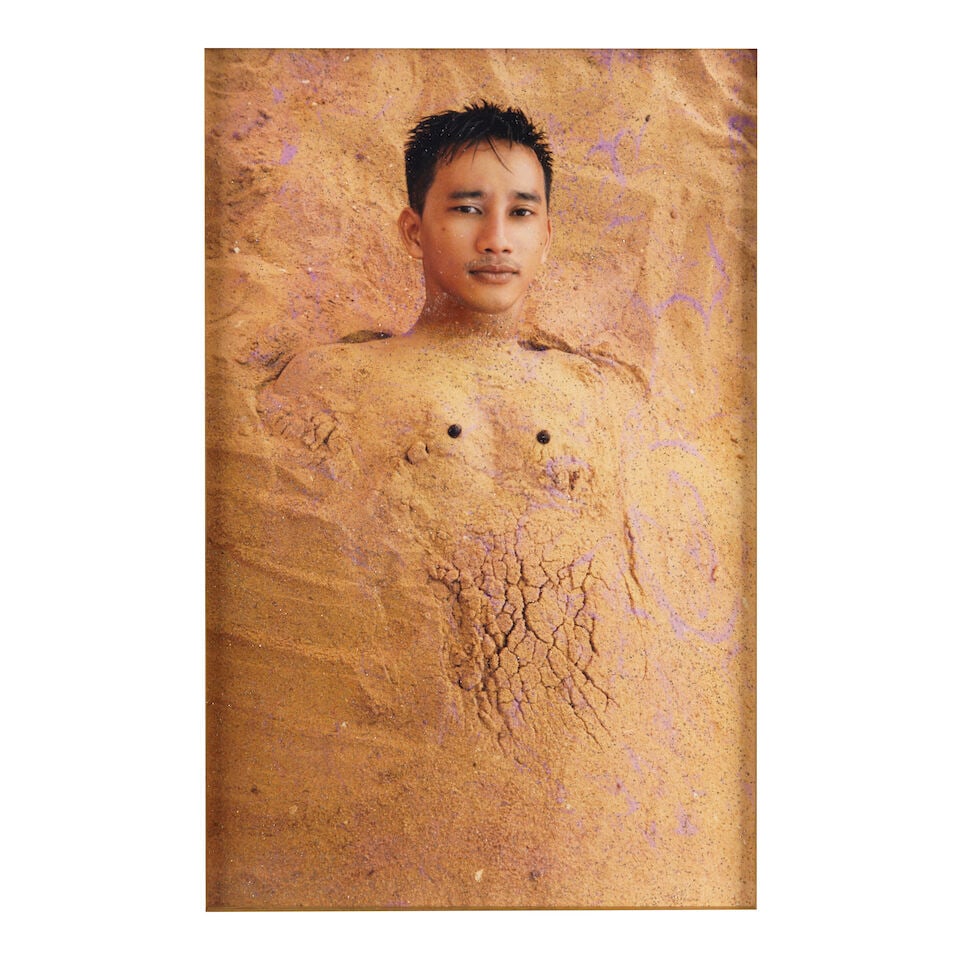 Pierre et Gilles (born 1950 and 1953); 'Le garçon dans le sable - Vũ'; - 2