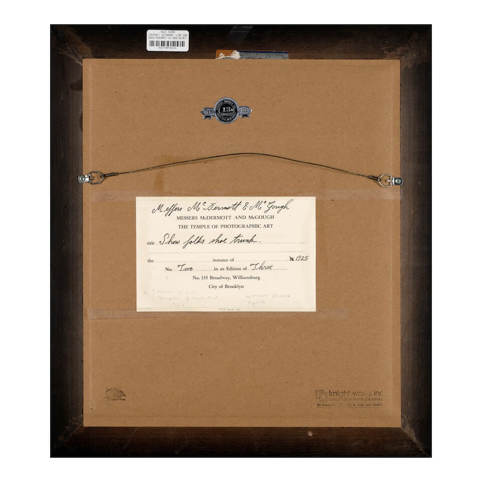 David McDermott & Peter McGough (born 1952 and 1958); 'Show folks shoe trunk, 1925'; - 3
