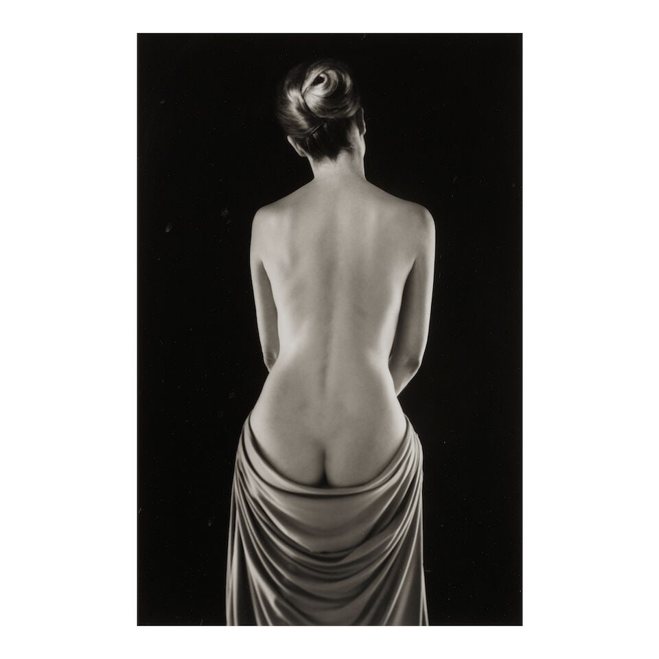 Ruth Bernhard (1905-2006); 'Draped Torso'; (1 of 2)