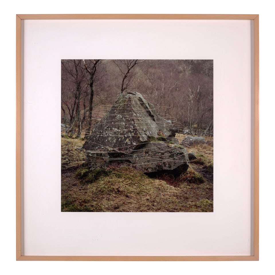 Andy Goldsworthy (born 1956); 'Stone Drawing, Grass, Clay, Thorns, Scaur Glen, Dumfriesshire'; - 6