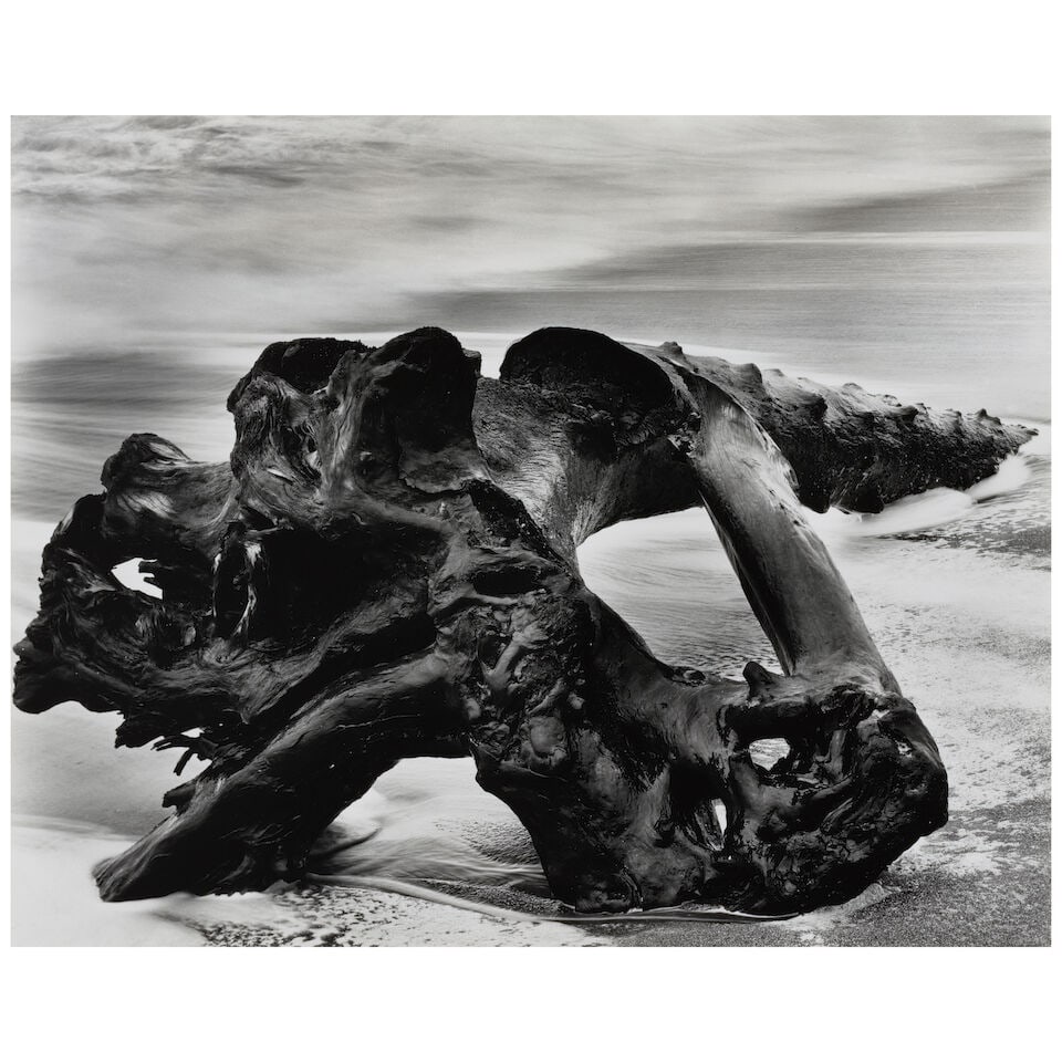 Wynn Bullock (1902-1975); 'The Emptying Waves';: Wynn Bullock (1902-1975) 'The Emptying Waves', 1951 Gelatin silver print, printed later; mounted to Hi Art illustration board, signed and dated in ink on the mount, titled, dated, and numbered '#489'