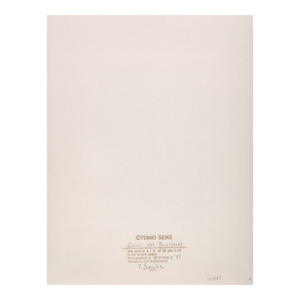 Tomio Seike (born 1943); Selected Images (comprising 'Quai d'Orsay', 'Rue Saint Honoré', an... - 7