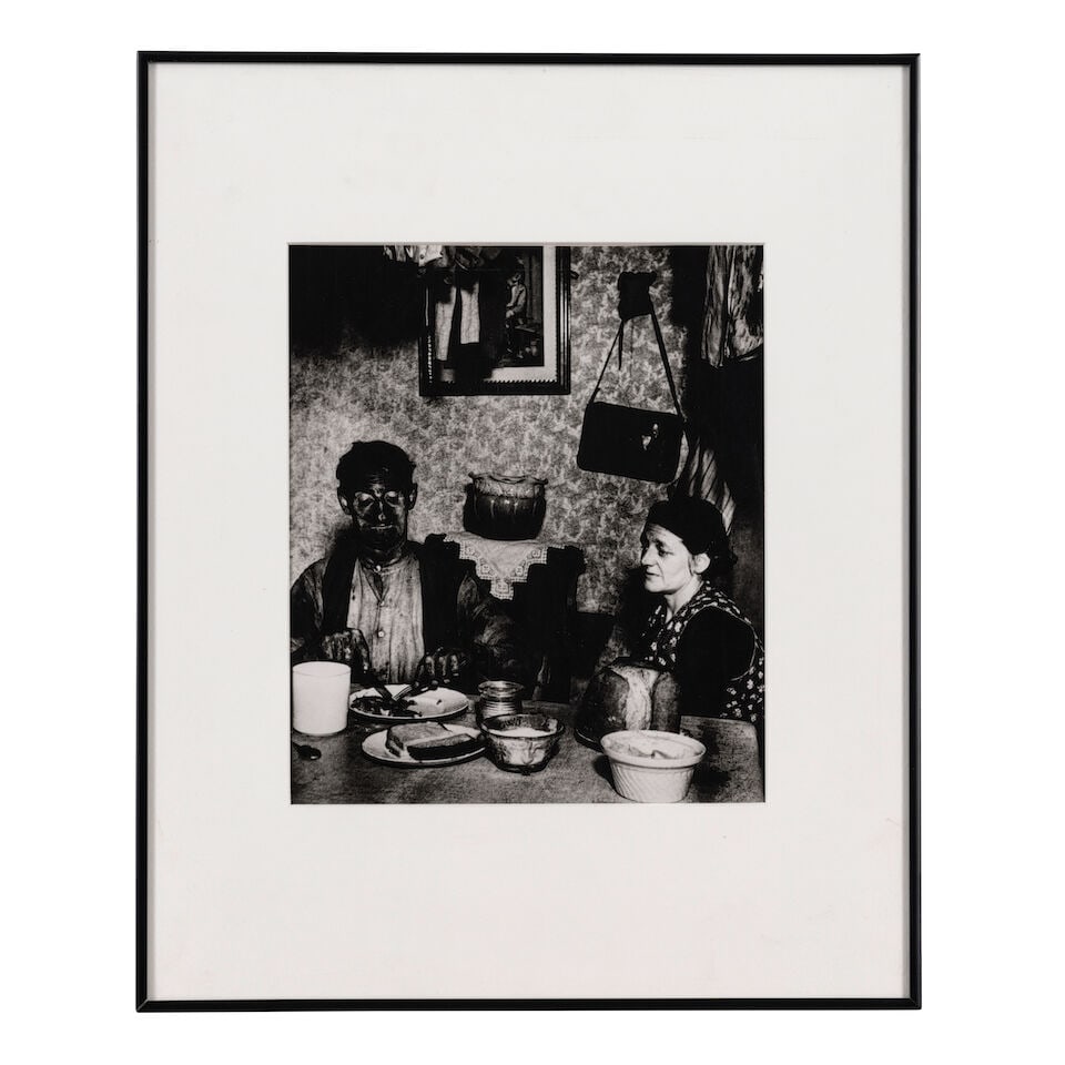Bill Brandt (1904-1983); Northumbrian Miner at His Evening Meal; - 2