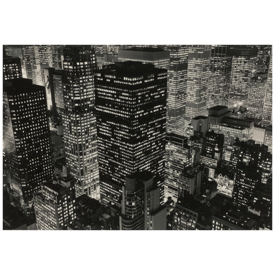 Michael Kenna (born 1953); 'Mary Poppins Over Midtown, New York, USA';: Michael Kenna (born 1953) 'Mary Poppins Over Midtown, New York, USA', 2006 Sepia-toned gelatin silver print, printed 2007; mounted, signed, dated, and editioned '14/45' in pencil on the mount, the pho