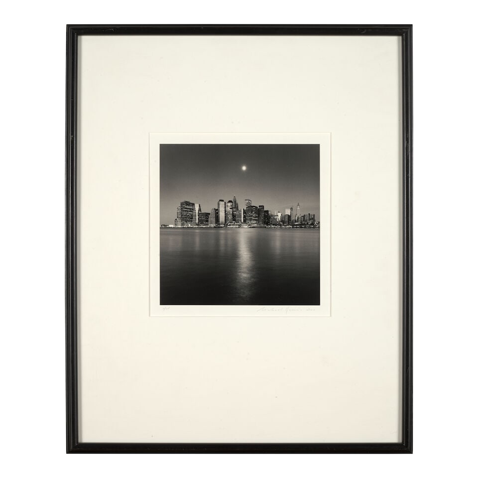 Michael Kenna (born 1953); 'Moon Over Downtown, New York, New York, USA'; - 2
