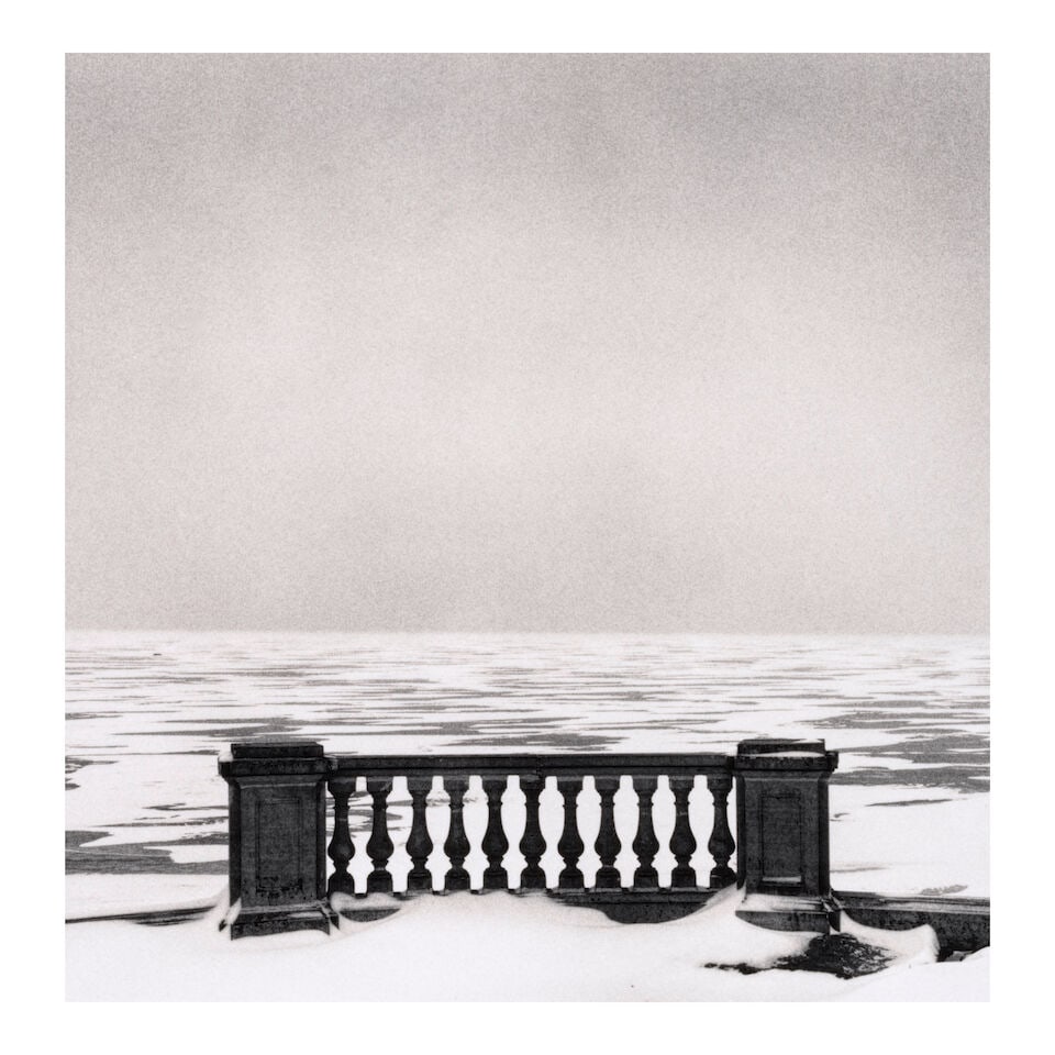 Michael Kenna (born 1953); 'Royal Balcony, Peterhof, Russia';: Michael Kenna (born 1953) 'Royal Balcony, Peterhof, Russia', 1999 Sepia-toned gelatin silver print, printed 2000; mounted, signed, dated, and editioned '25/45' in pencil on the mount, the photographer