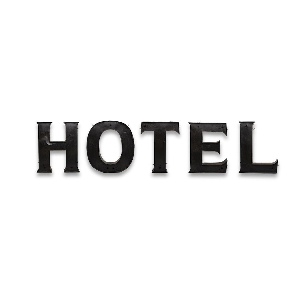 A LARGE PAINTED METAL HOTEL CALIFORNIA SIGN - 2