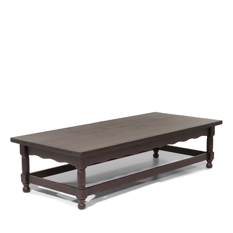 A MONTEREY STYLE IRON MOUNTED STAINED WOOD COFFEE TABLE (1 of 1)