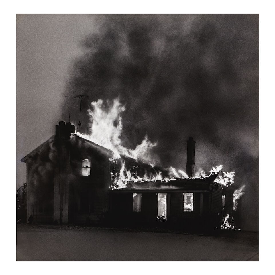 ROBERT BOLTZ (AMERICAN, 1925-2006): UNTITLED (HOUSE FIRE)1965-1989, printed later (1 of 2)
