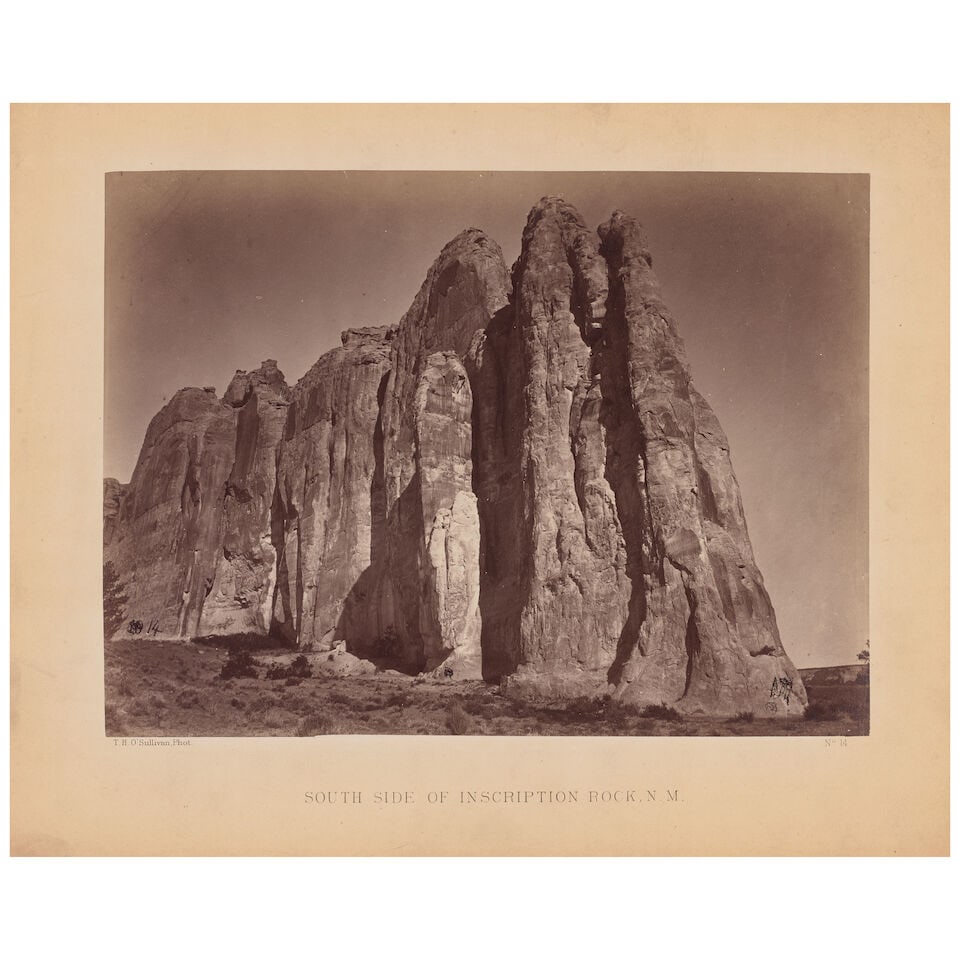 TIMOTHY H. O'SULLIVAN (AMERICAN, 1840-1882); South Side of Inscription Rock, N.M.; - 2