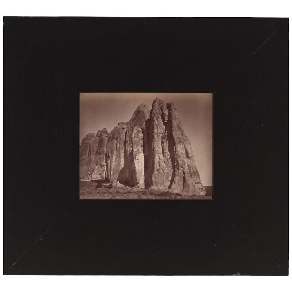 TIMOTHY H. O'SULLIVAN (AMERICAN, 1840-1882); South Side of Inscription Rock, N.M.; - 3