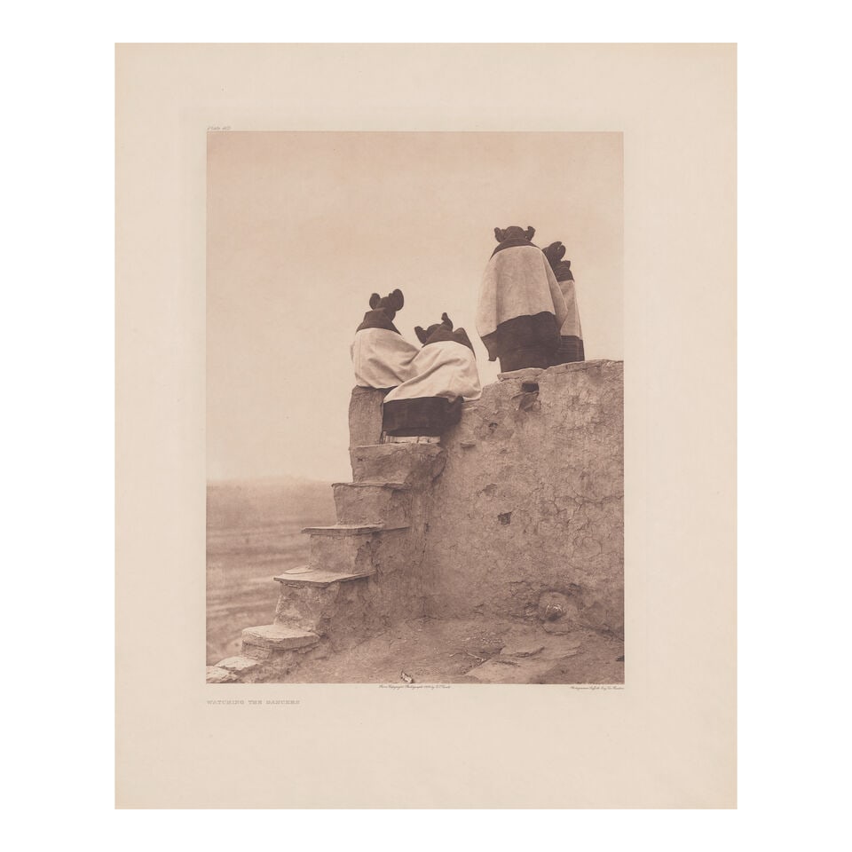 EDWARD S. CURTIS (AMERICAN, 1868-1952); Watching The Dancers - Hopi (Plate 405 from 'The North A... - 2