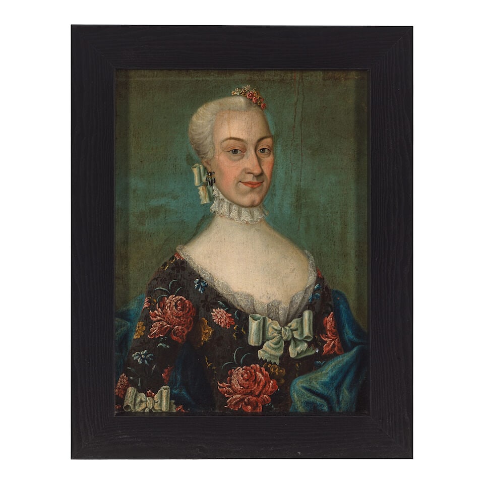 FRENCH SCHOOL (19TH CENTURY) Portrait of a lady 29 1/4 x 19 1/4inframed 31 /12 x 25in - 3