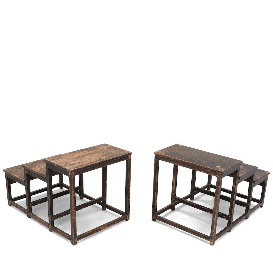 A PAIR OF RUSTIC THREE-STEP STAIRS20th century - 3